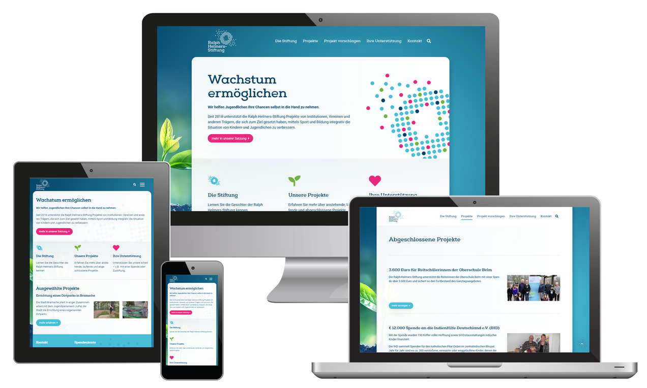 Webdesign und TYPO3 Programmierung für eine Stiftung in Osnabrück